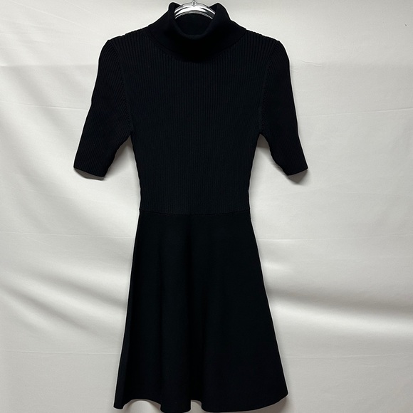 Claudie Pierlot Dresses & Skirts - CLAUDIE PIERLOT Black Ribbed Knit Mini Dress Size 3 US size L NWOT